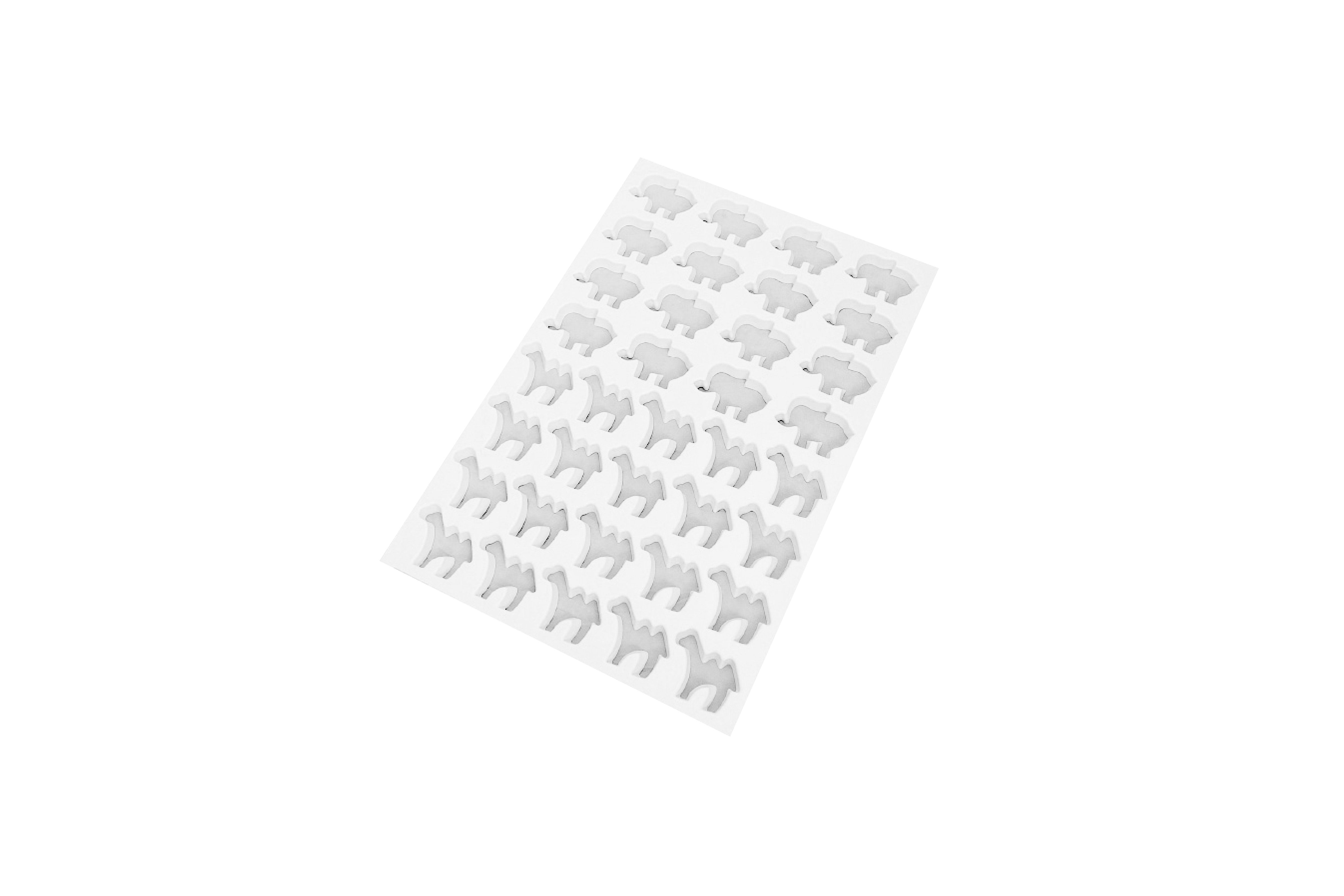 Ausstechmatte aus Kunststoff Kamel/ Elefant, No. 14, 80 mm/ 75 mm