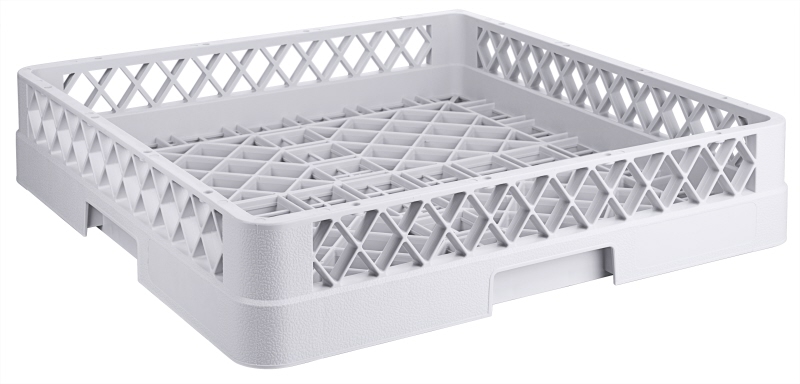 Geschirrspülkorb UNIVERSAL, graues PP, stapelbar, 50 x 50 x 10 cm