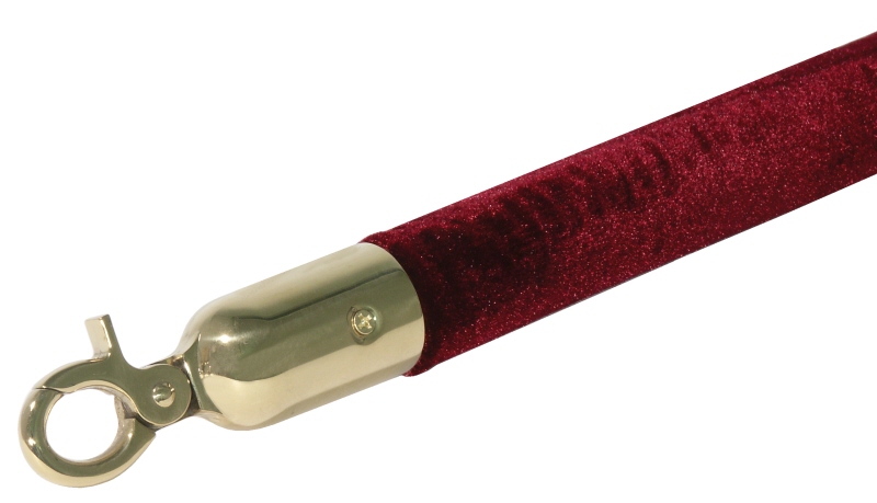 Abgrenzungsseil, samtummantelt, dunkelrot, D: 3 cm, L: 150 cm