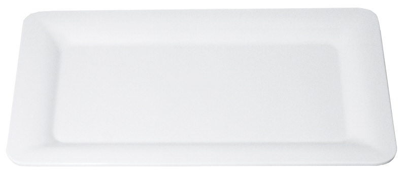 GN 1/1 Tablett m. breitem Rand, weißes Melamin, L x B x H: 53 x 32,5 x 2,5 cm