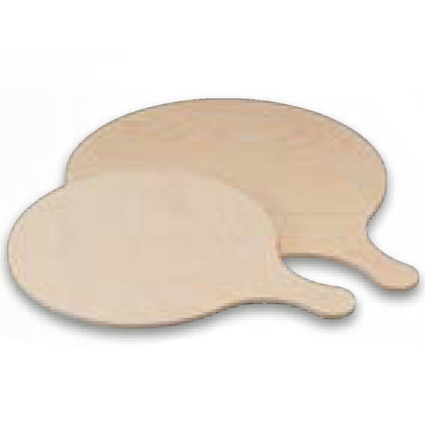 Pizzabrett m. Griff, rund, Birkenmultiplex hell, D: 32 cm/ 42 cm