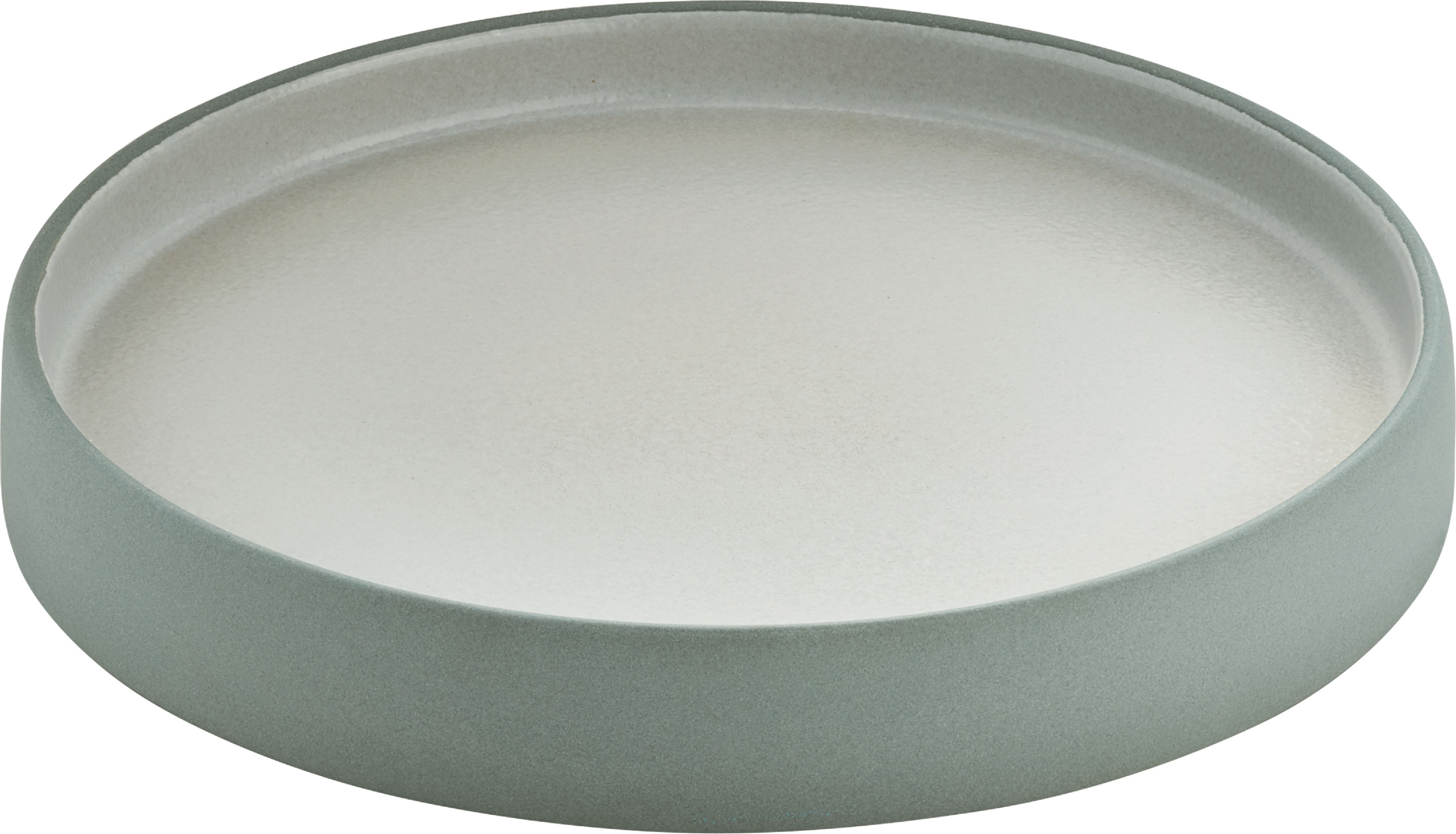 Playground, Steinzeug - 2in1 ARTISAN : Teller grau-weiss, flach/ halbtief, 21 x 3,1 cm