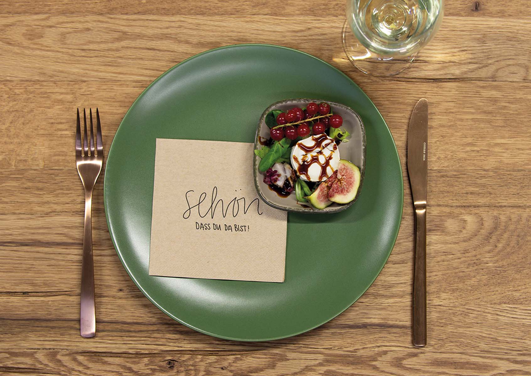 Cocktail Servietten - Schön, dass Du da bist! Tissue