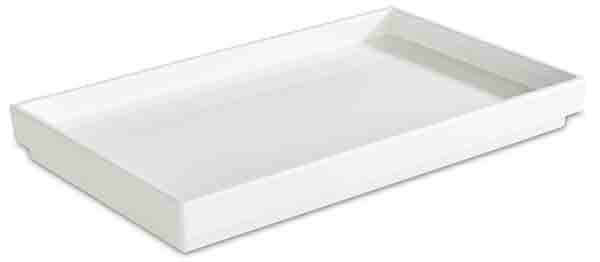GN 1/4 Tablett ASIA PLUS 26,5 x 16,2 cm, H: 3 cm, Melamin, außen: weiss, matt