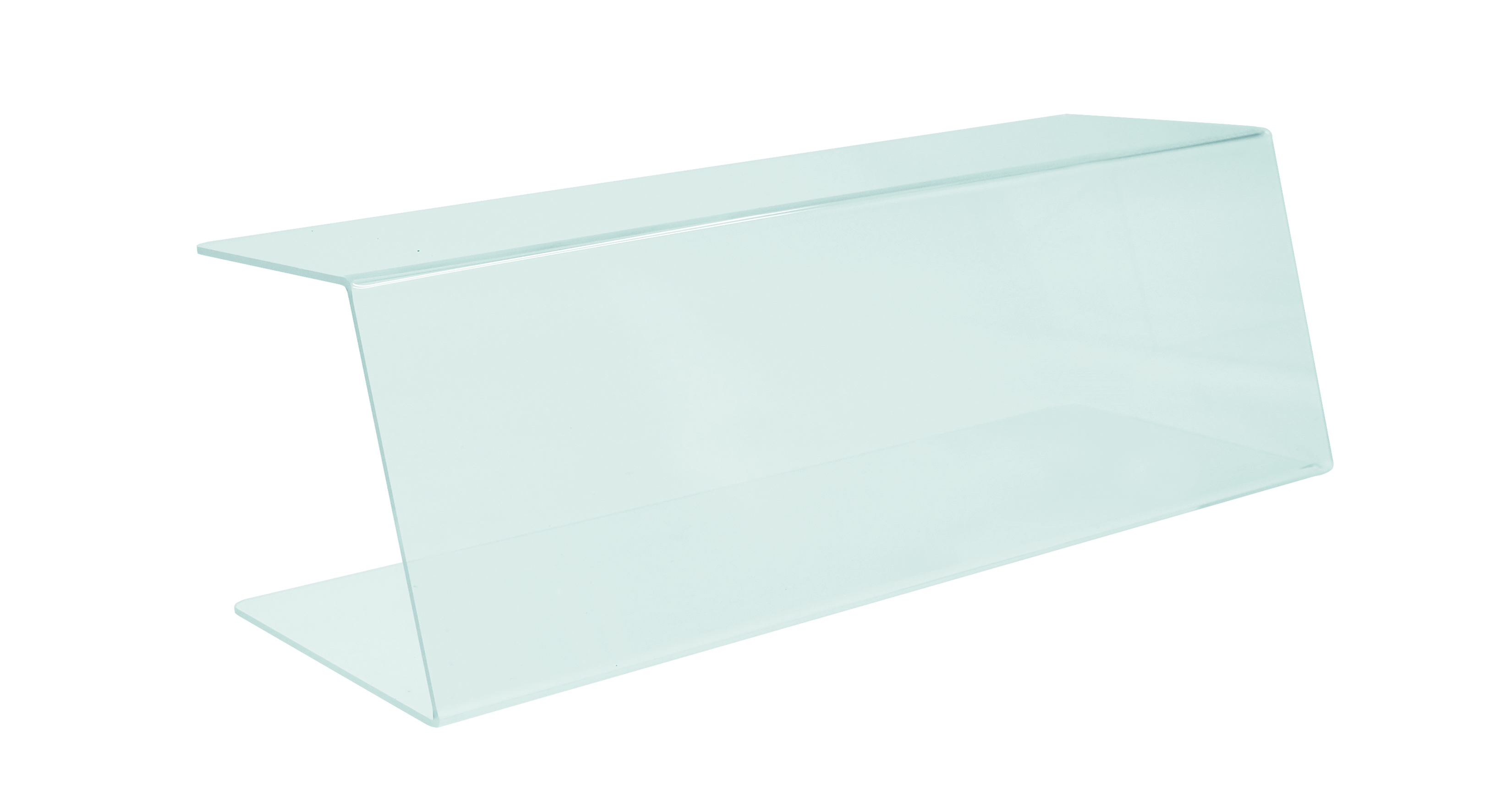 Thekenaufsteller für hygienischen Schutz, Acryl, 600 x 220 x 200 mm