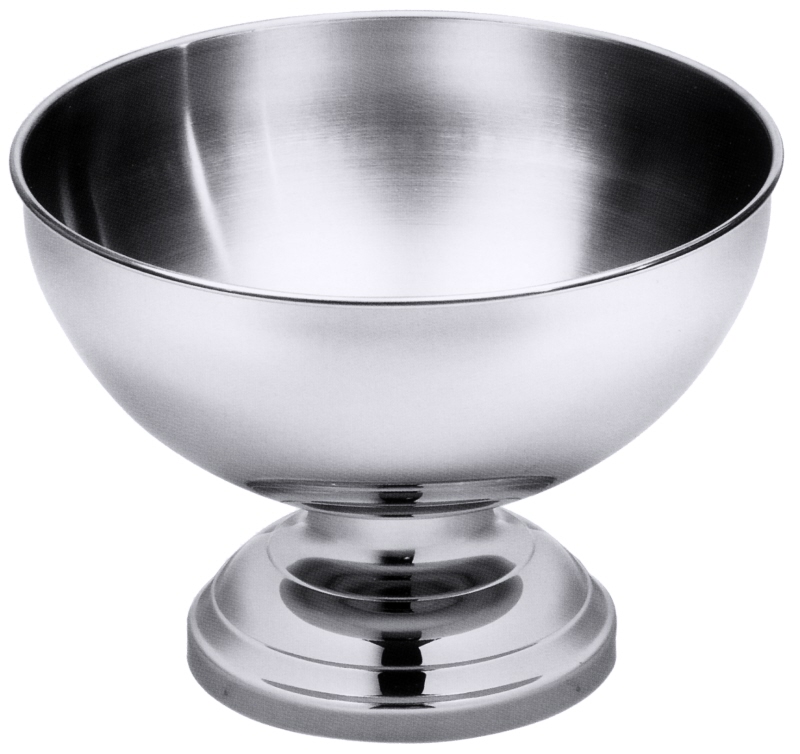 Bankett-Champagnerkühler, gebördelter Rand, Edelstahl, I: 15 ltr., D: 40 cm, H: 30 cm