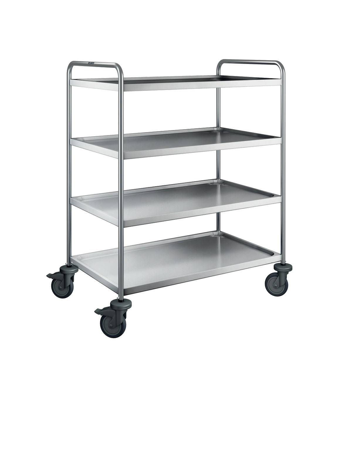 Servierwagen SW 10 X 6-4 BASIC, 4 Borde 100 x 60 cm, max. 80 kg/ Bord, Trgf.: 120 kg, LxBxH: 110 x 70 x 129 cm