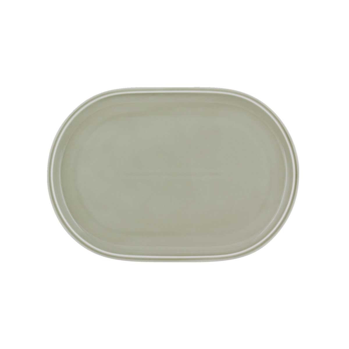 Schönwald, Shiro Glaze : Steam - Platte oval coup, 30 x 19 cm