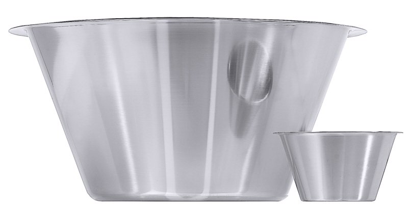 Schüssel, konisch, tief, I: 3 ltr., D: 22 cm, H: 12,5 cm, Edelstahl