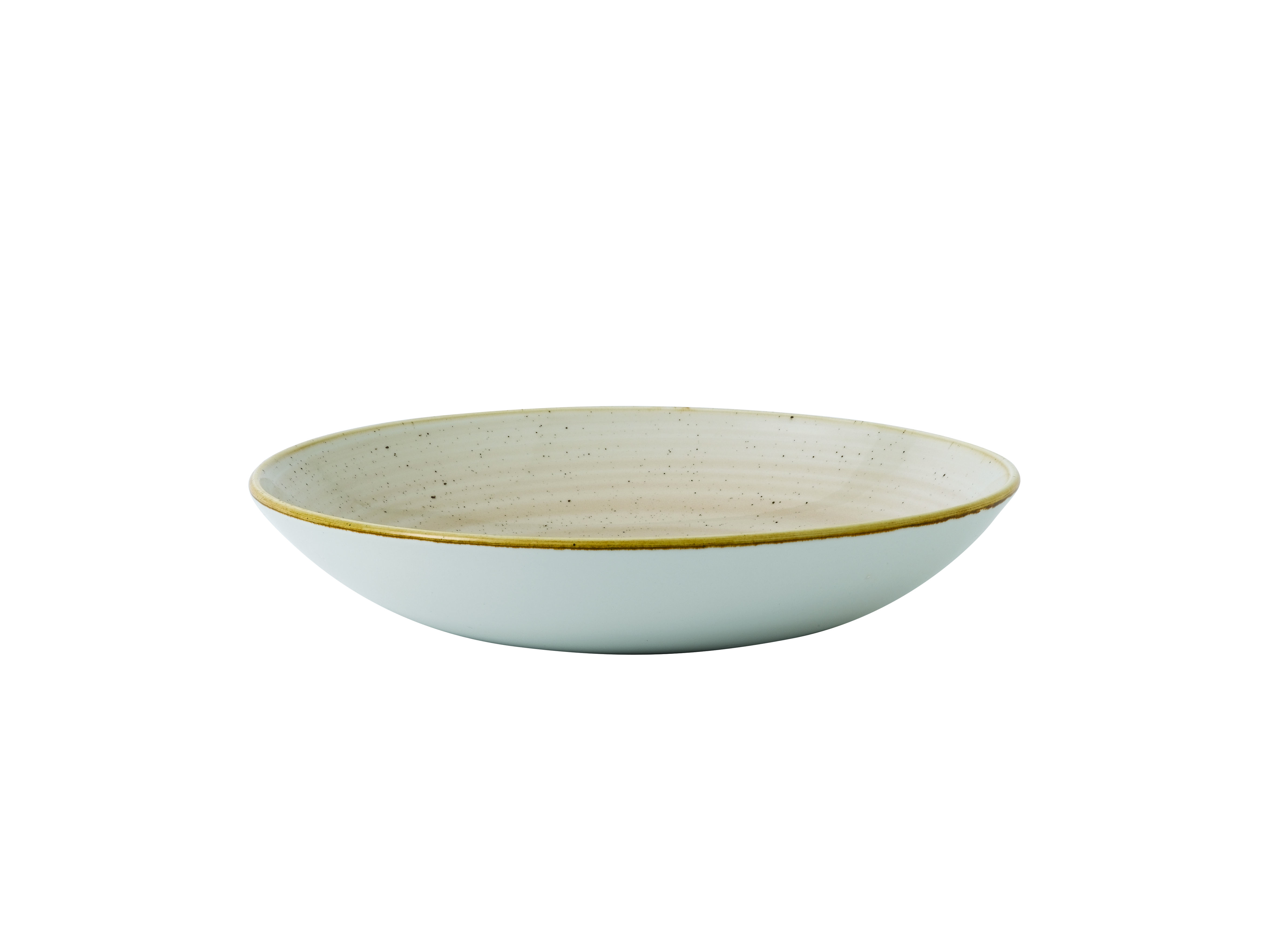 Churchill, Stonecast : Nutmeg Cream - Teller tief Coup, 24,8 cm/ 1,11 ltr.