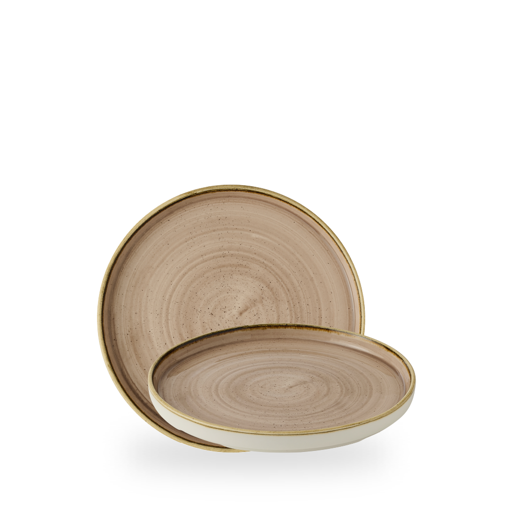 Churchill, Stonecast : Truffle - Teller flach m. erhöhten Rand, 21 x 2 cm
