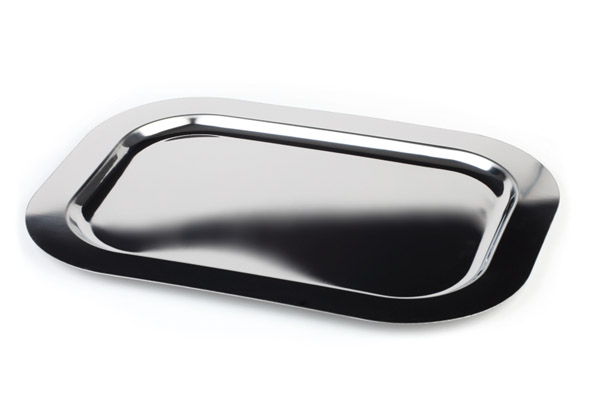 Tablett FINESSE, 39 x 26 cm, 18/0 Edelstahl, rechteckig, abgerundete Ränder