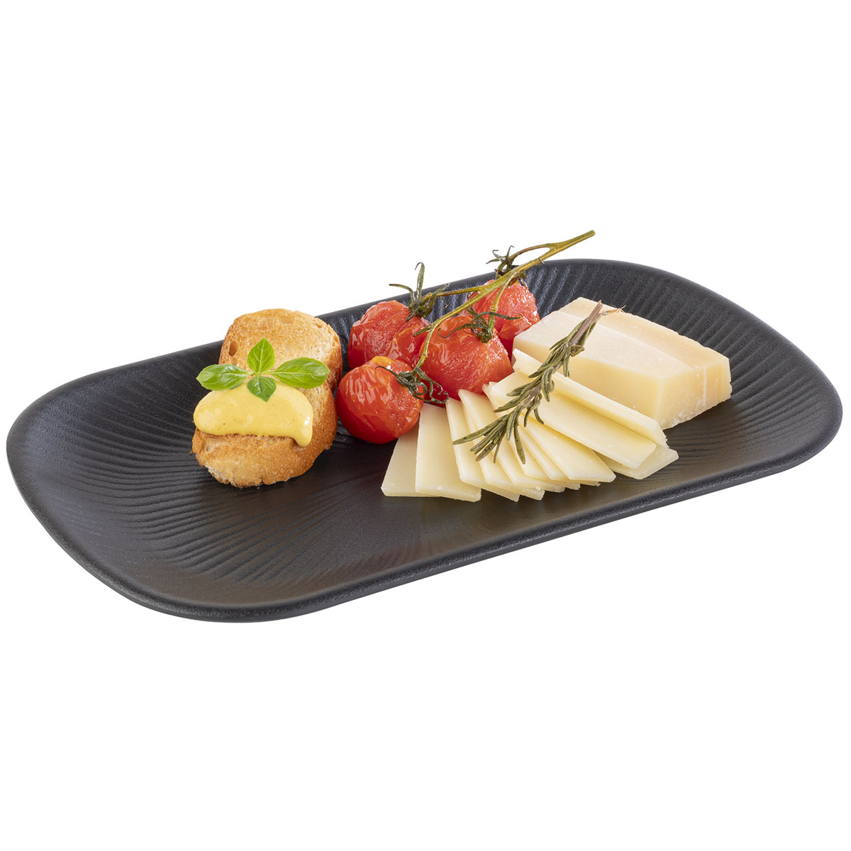 GN 1/4 Tablett NERO, Melamin, 26,5 x 16,2 cm, H: 2,5 cm, Fb. schwarz