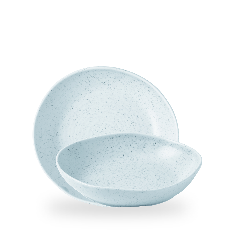 Churchill, Stonecast Natural : Duck Egg Blue - Schale tief Organisch, 25 x 4,5 cm/ 1,16 ltr.