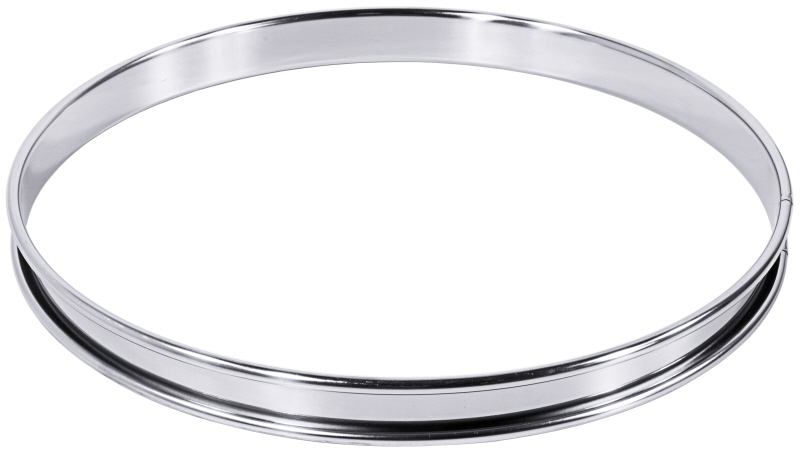 Tortenbodenring, flach, rund, EdSt., 24 cm, H: 2 cm