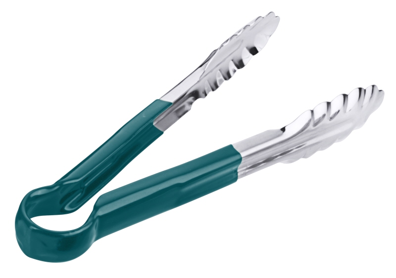 Küchenzange HACCP, Vinyl-Überzug grün, Edelstahl, L: 24 cm