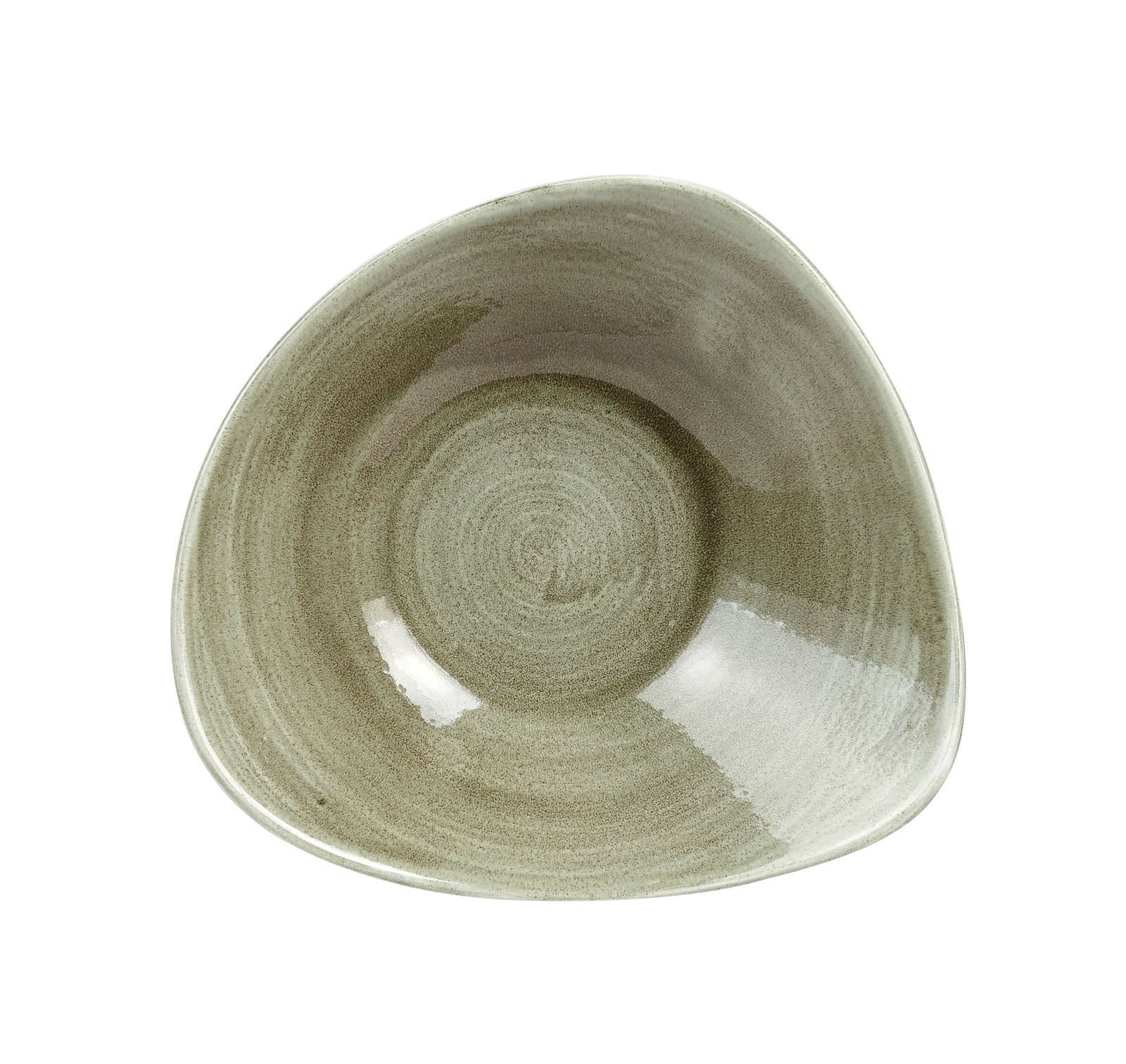 Churchill, Stonecast Patina : Burnished Green - Schale dreieckig, 23,5 cm/ 0,6 ltr.