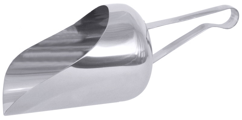 Küchenschaufel mit Flachgriff, I: 0,6 ltr., D: 9,5 cm, L: 26,5 cm, Edelstahl