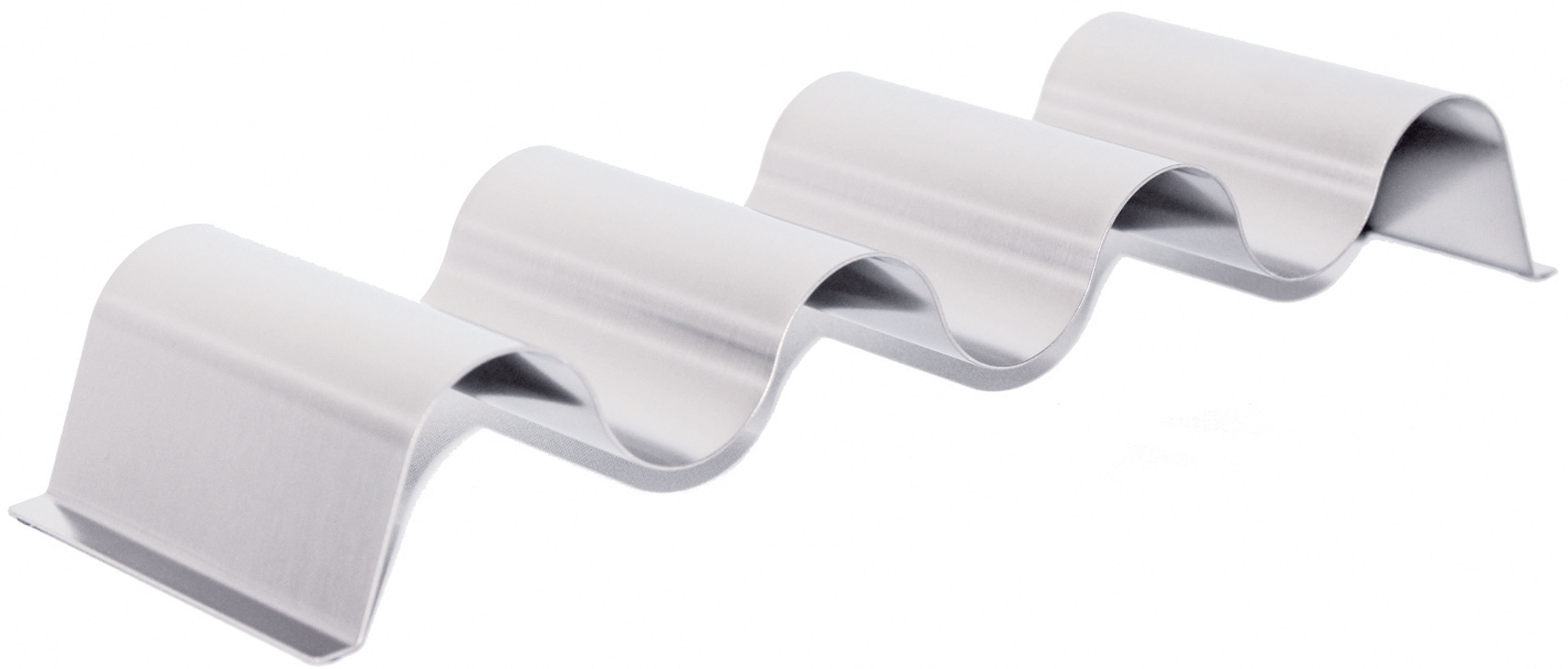 Hot-Dog-Halter - Modell 356, 3 Fächer, EdSt. 18/10, LxBxH: 340 x 100 x 40 mm