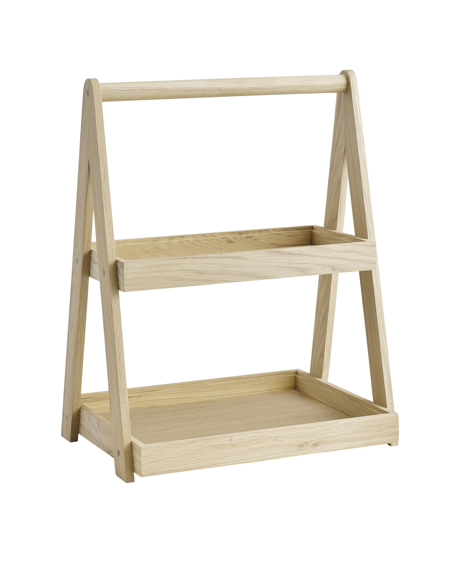 Etagere 2-stufig VALO, Eichenholz geölt, untere Ebene: GN 1/2, 35 x 26,5 x 44,5 cm