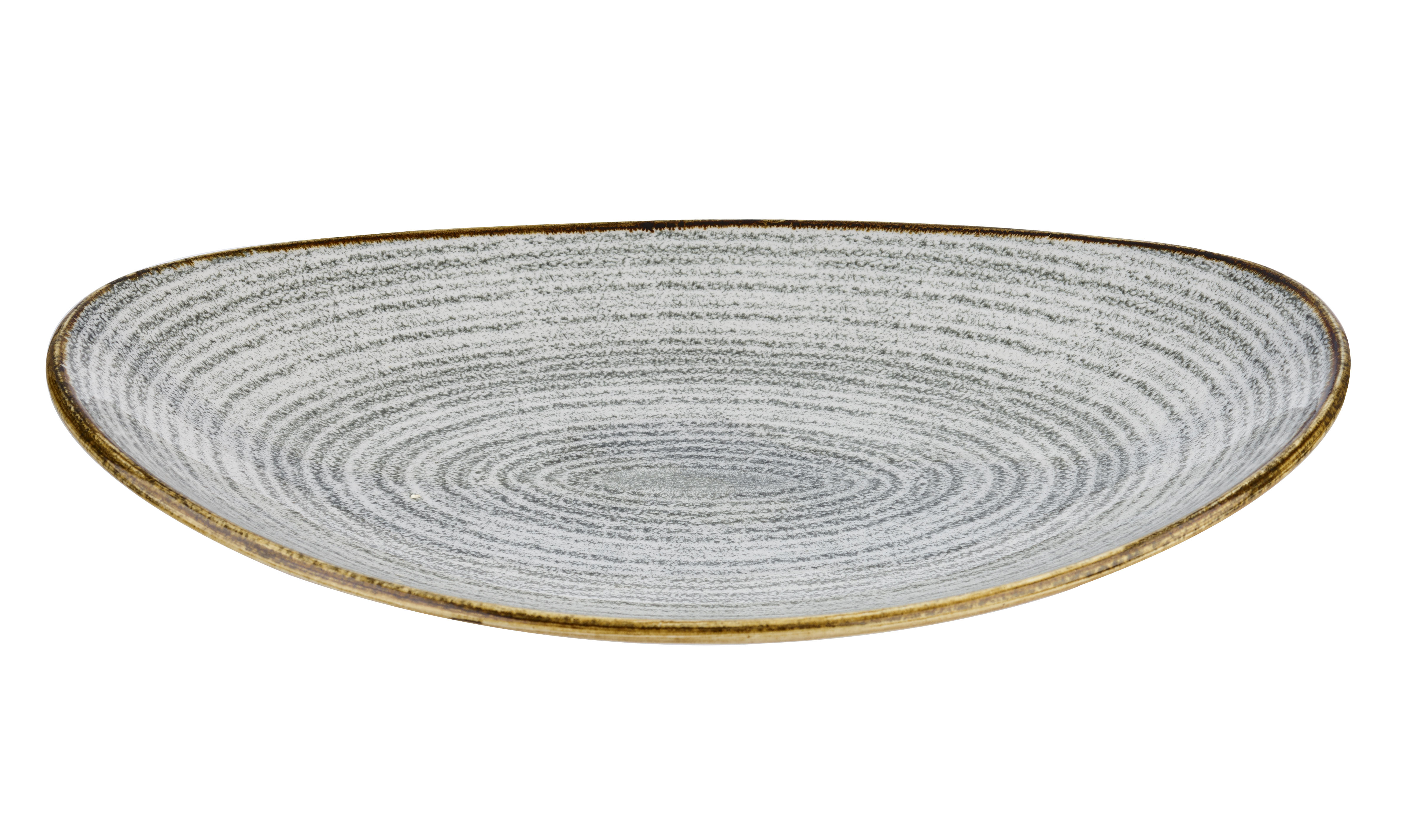Churchill, Homespun : Stone Grey - Teller/ Platte flach oval Coup 31,7 x 25,5 cm