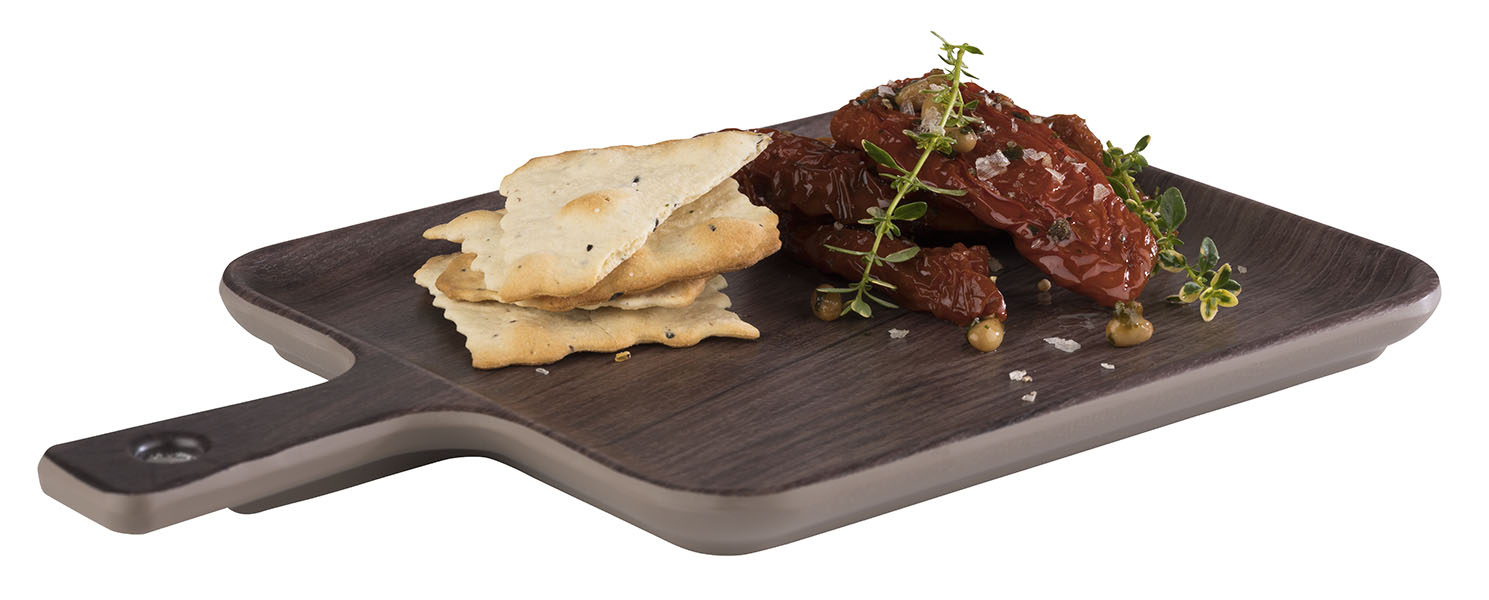 Tablett OAK 17,5 x 14,5 cm, H: 1,5 cm, Melamin, Eichenoptik