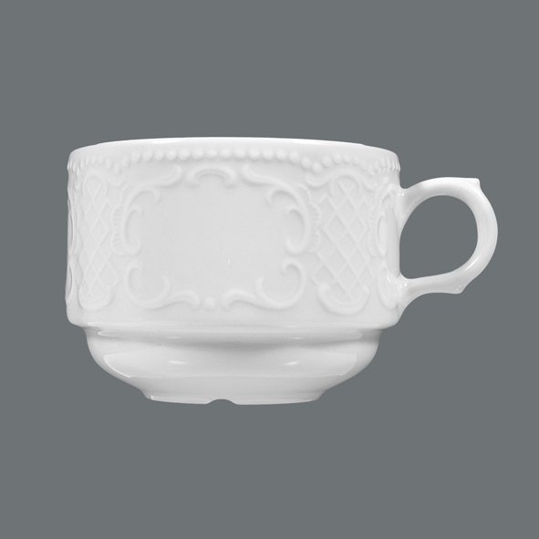 Seltmann Weiden, Salzburg - Milchkaffee-Obere, stapelbar, weiss uni, 0,25 ltr.