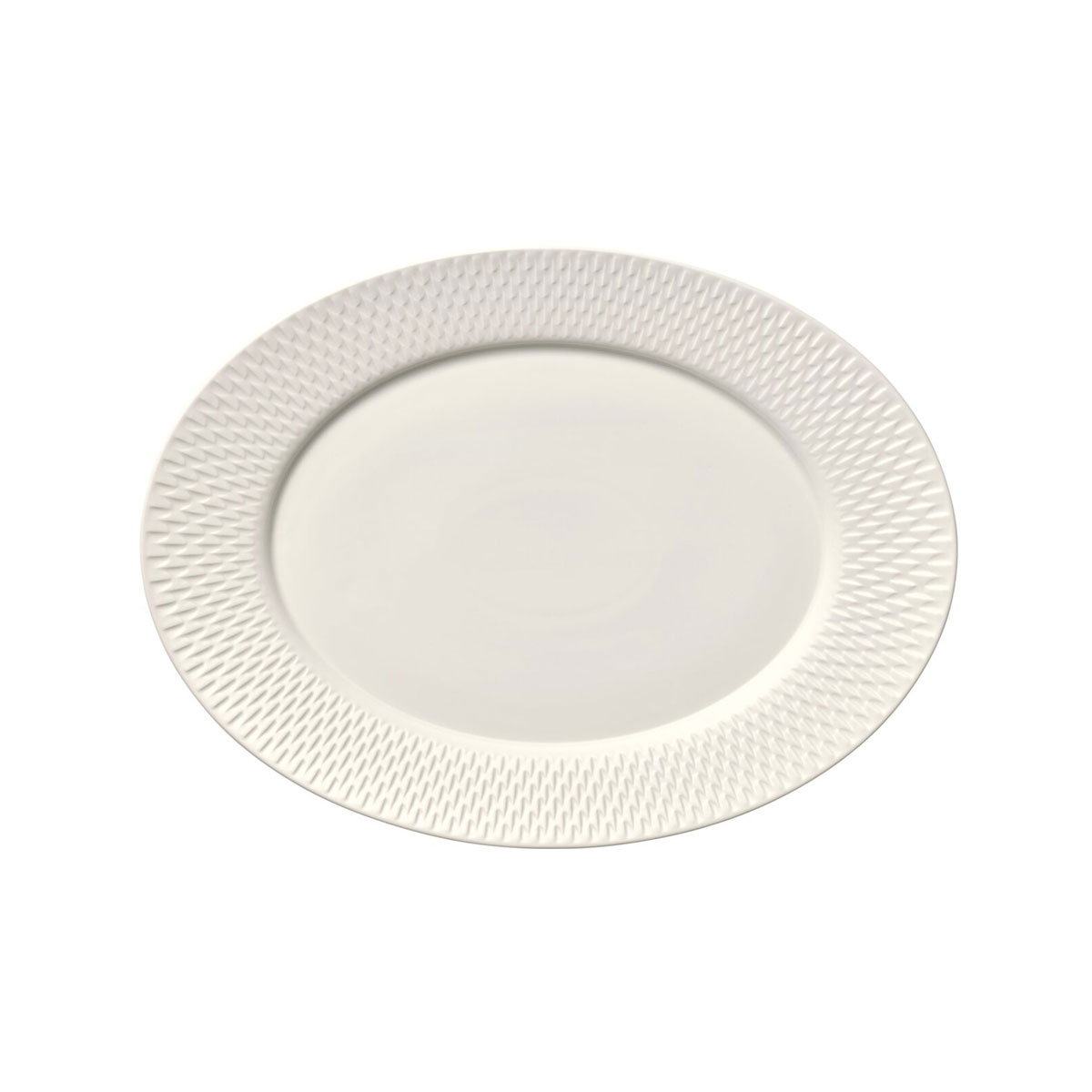 Bauscher, Purity Reflections : Platte oval Fahne, bonewhite, uni, 33 x 24 cm