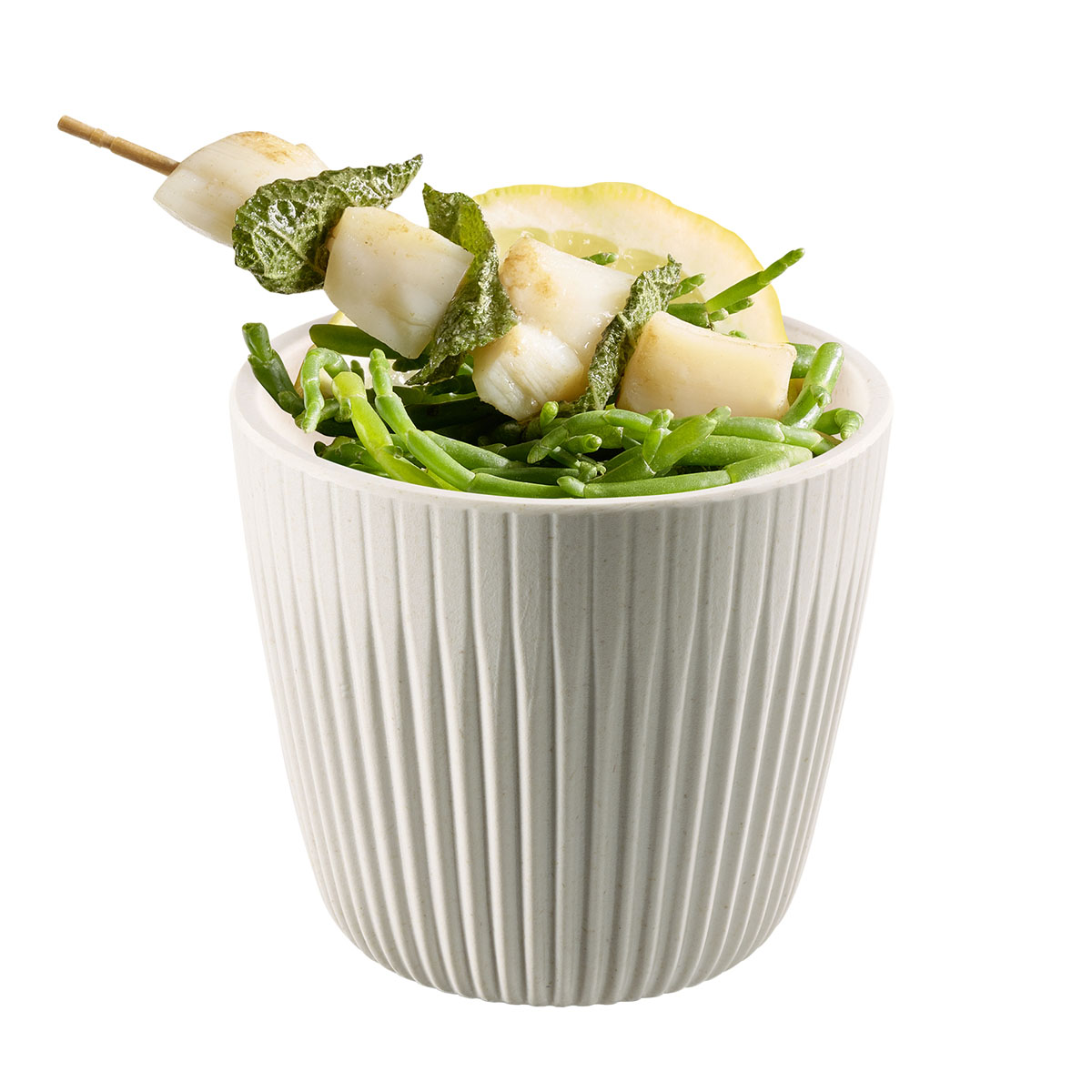 Schale LINEO, 6er-Set, Melamin, D: 8,5 cm, H: 7,5 cm, I: 180 ml, Fb. weiss