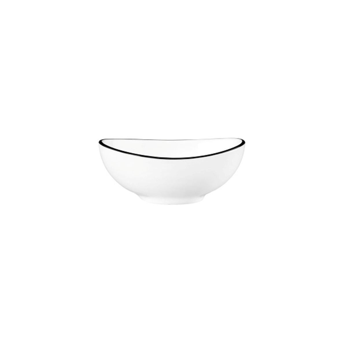 Seltmann Weiden, Modern Life : 10826 Black Line - Bowl oval M5307, 9 cm/ 0,05 ltr.