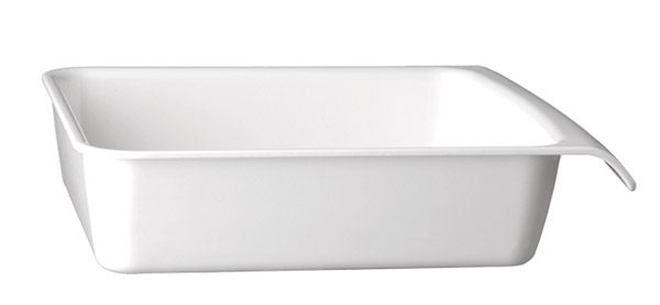 GN 1/2 Schale CASCADE 32,5 x 26,5 cm, H: 7,5 cm, Melamin, weiss, 3,65 ltr.