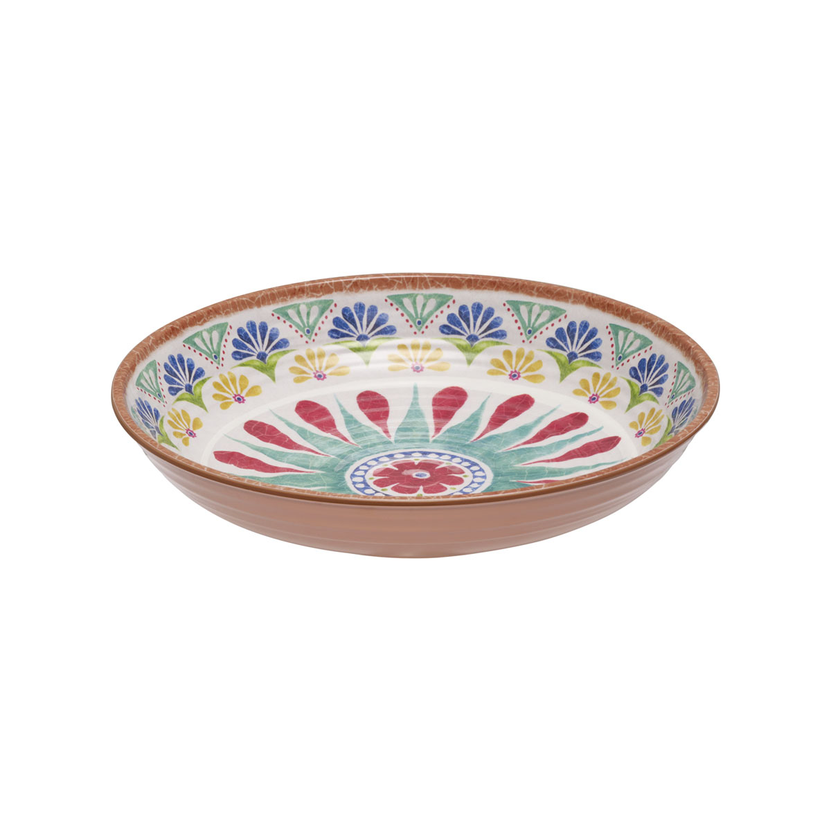 Schale ARABESQUE, Melamin, D: 22,5 cm, H: 4,5 cm, I: 0,7 ltr., innen: Dekor, aussen: Terrakottaoptik