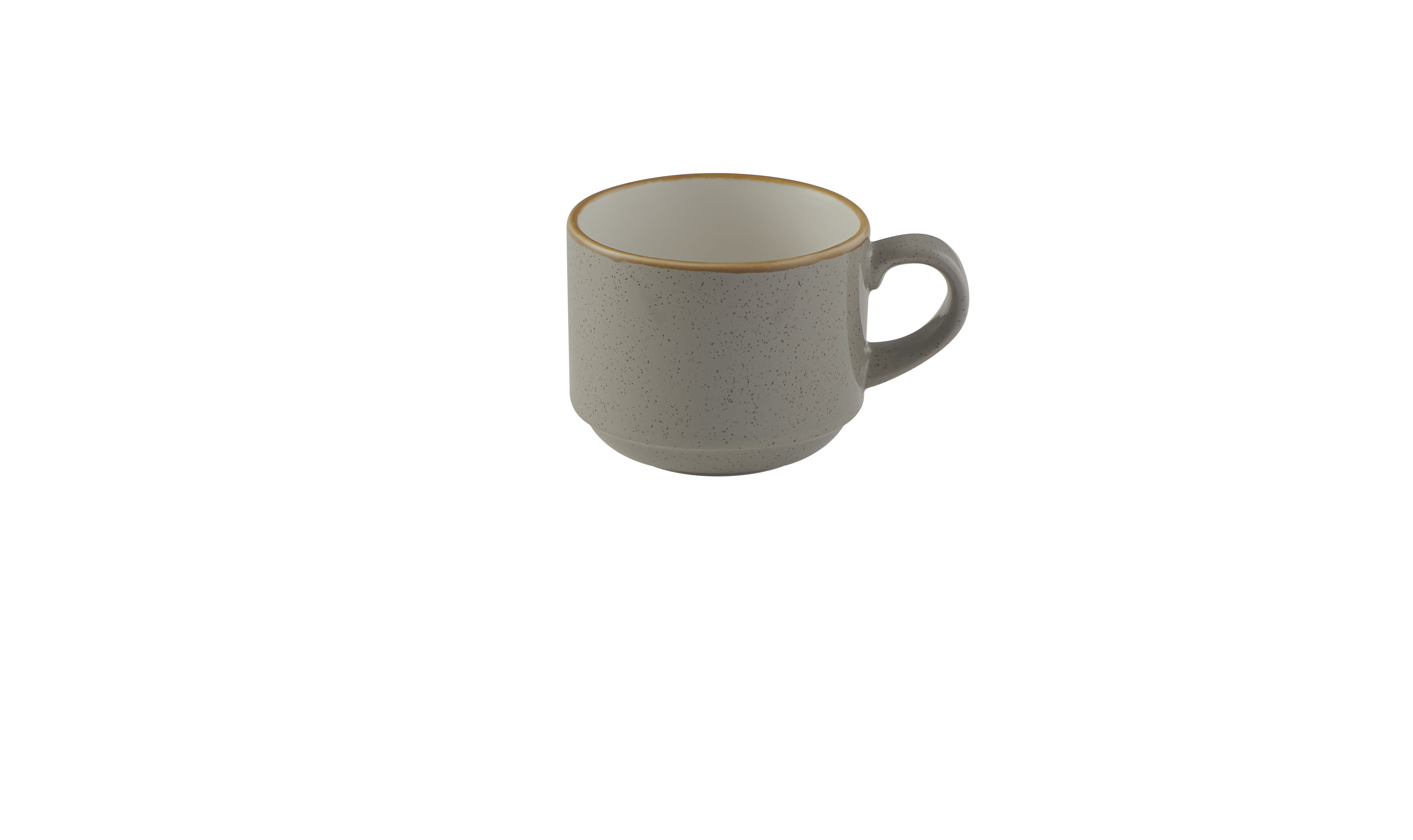 Churchill, Stonecast : Peppercorn Grey - Tasse-Obere stapelbar, 8,5 x 7 cm/ 0,22 ltr.