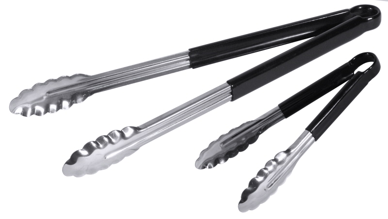 Küchenzange, Vinyl-ummantelter Griff, Edelstahl, L: 30 cm