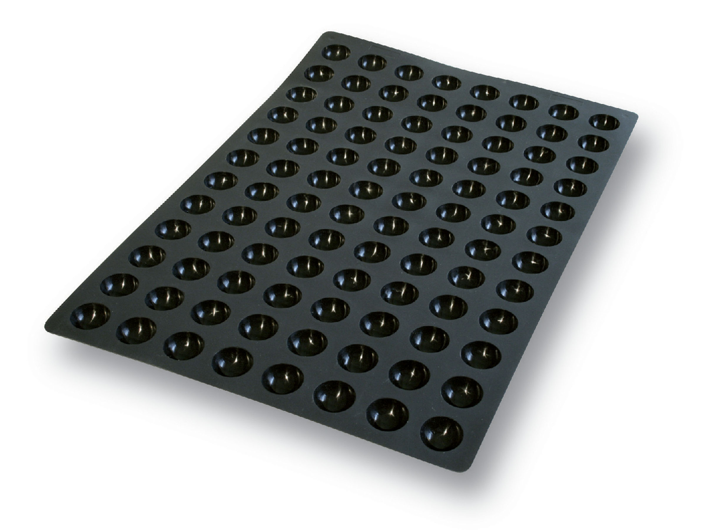 Silikon - Backform 400 x 600 mm, Halbkugel Mini, 96 x 11 ml, D: 35 mm, H: 17,5 mm