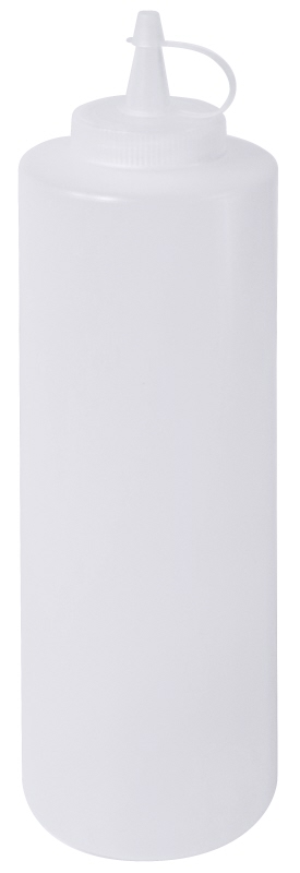 Quetschflasche neutral, I: 0,7 ltr., D: 6,5 cm, H: 24 cm, PE