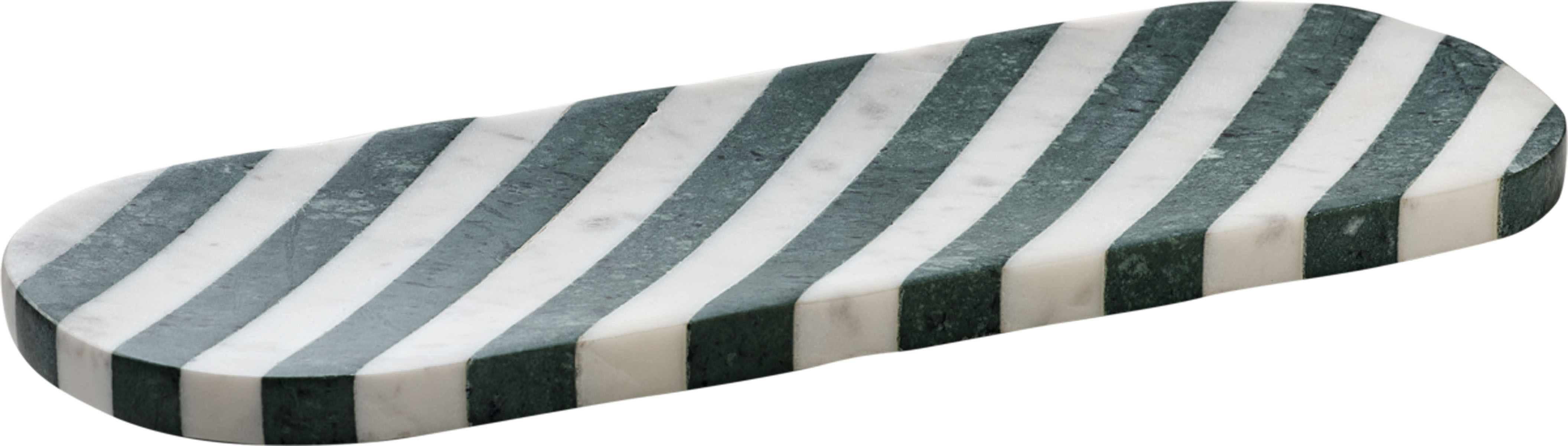 Playground, Stein - SPOTLIGHTS : Platte, Marmor, oval, weiss/ grün, 32 x 12 cm