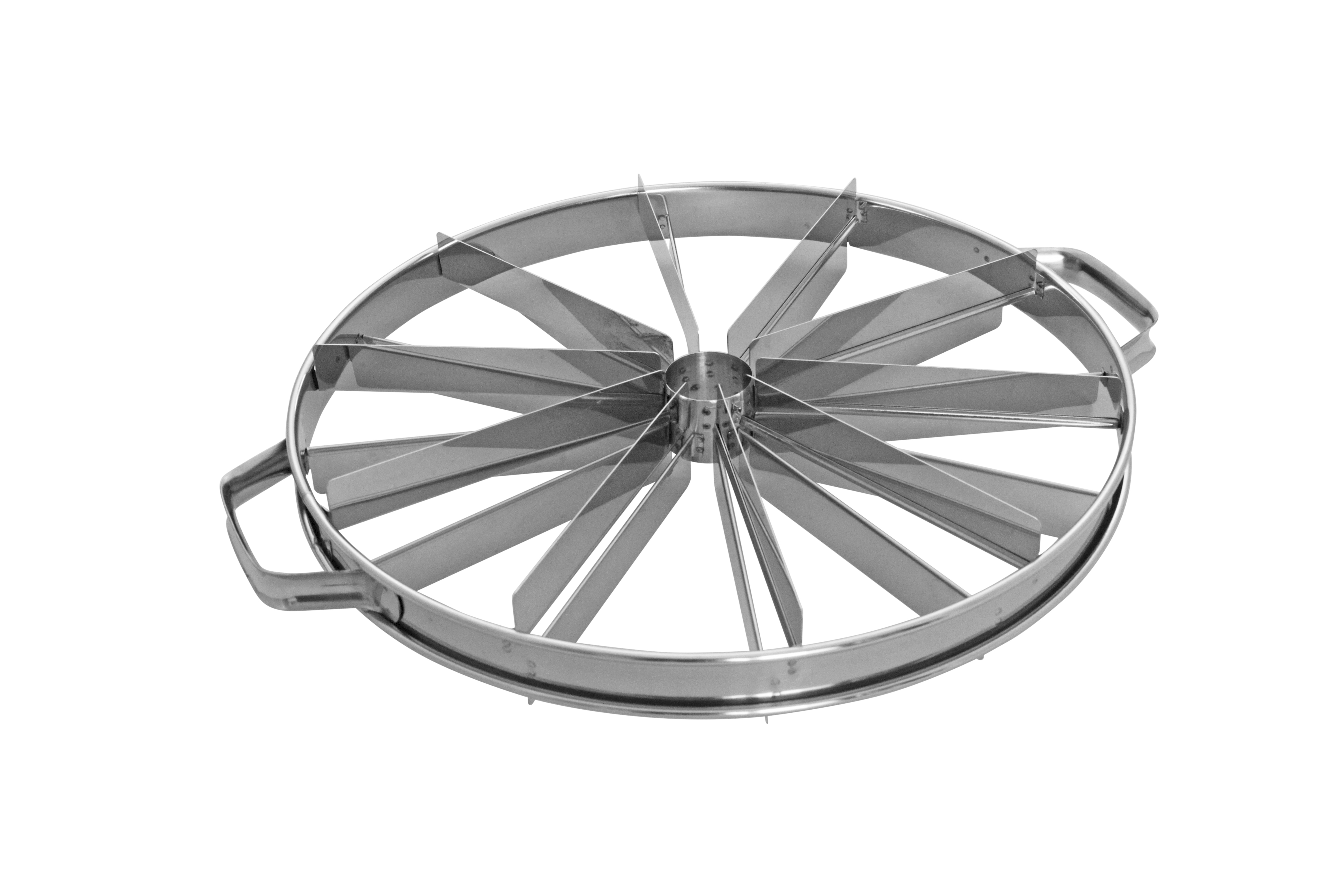 Tortenteiler, 10/12 Teilungen, doppelseitig, Edelstahl, D: 33 cm, H: 5,3 cm