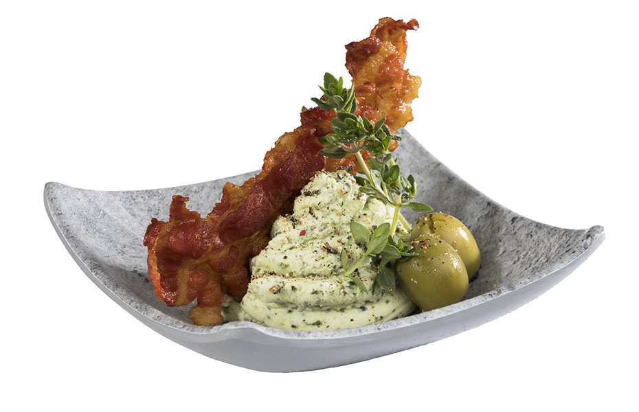 Schale ELEMENT, Melamin, 10,5 x 10,5 cm, H: 3 cm, I: 0,03 ltr., Farbe: Betonoptik