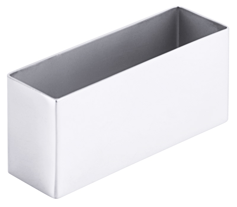 Schaumspeisenform, rechteckig, EdSt., 10 x 3 cm, H: 4,5 cm
