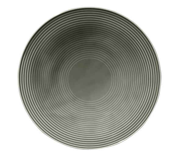 Seltmann Weiden, Beat : Perlgrau - Suppenteller rund mit Relief, 22,5 cm/ 0,4 ltr.