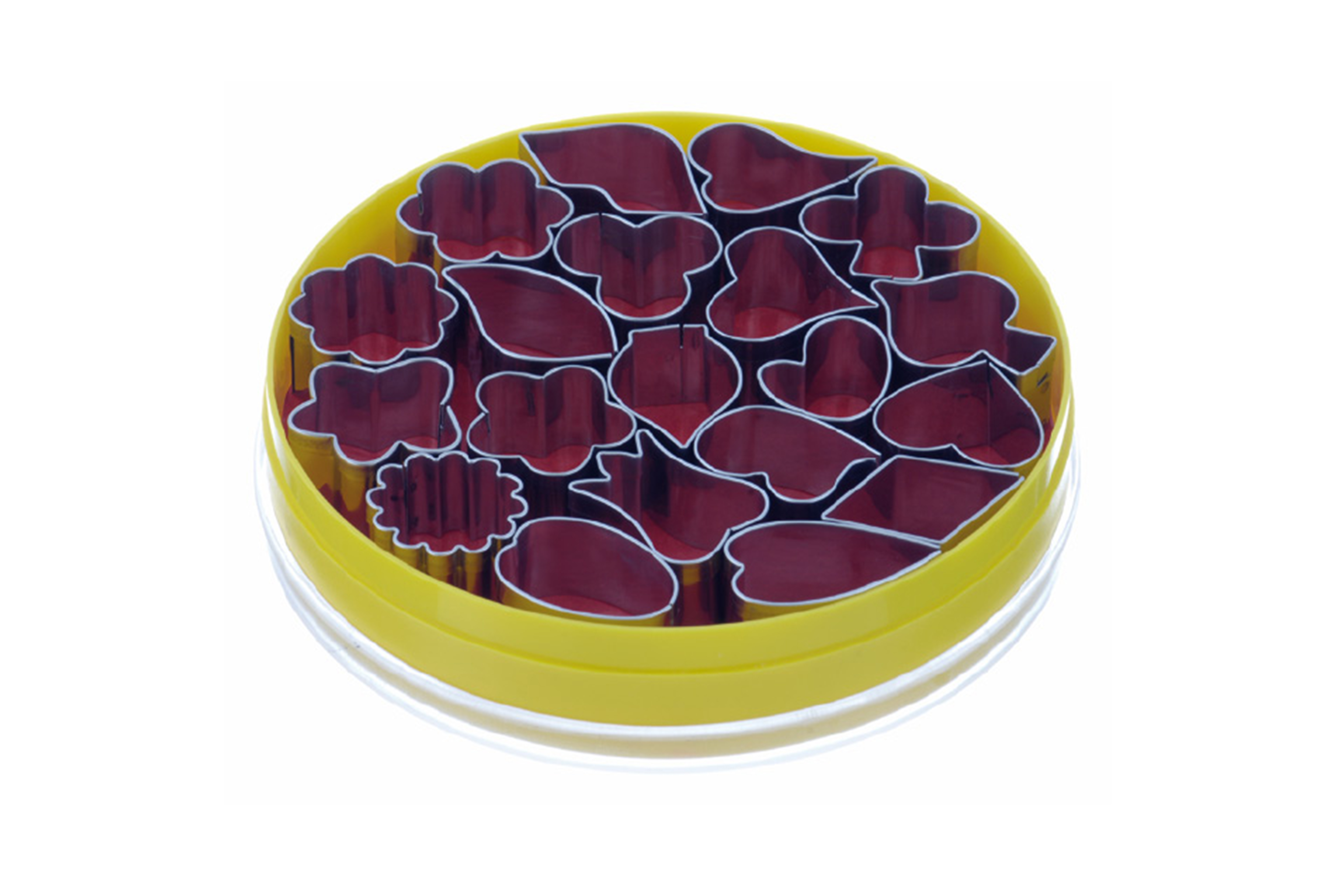 Dekor Ausstecher im Satz Blume 20-tlg., Höhe: 20 mm, Edelstahl