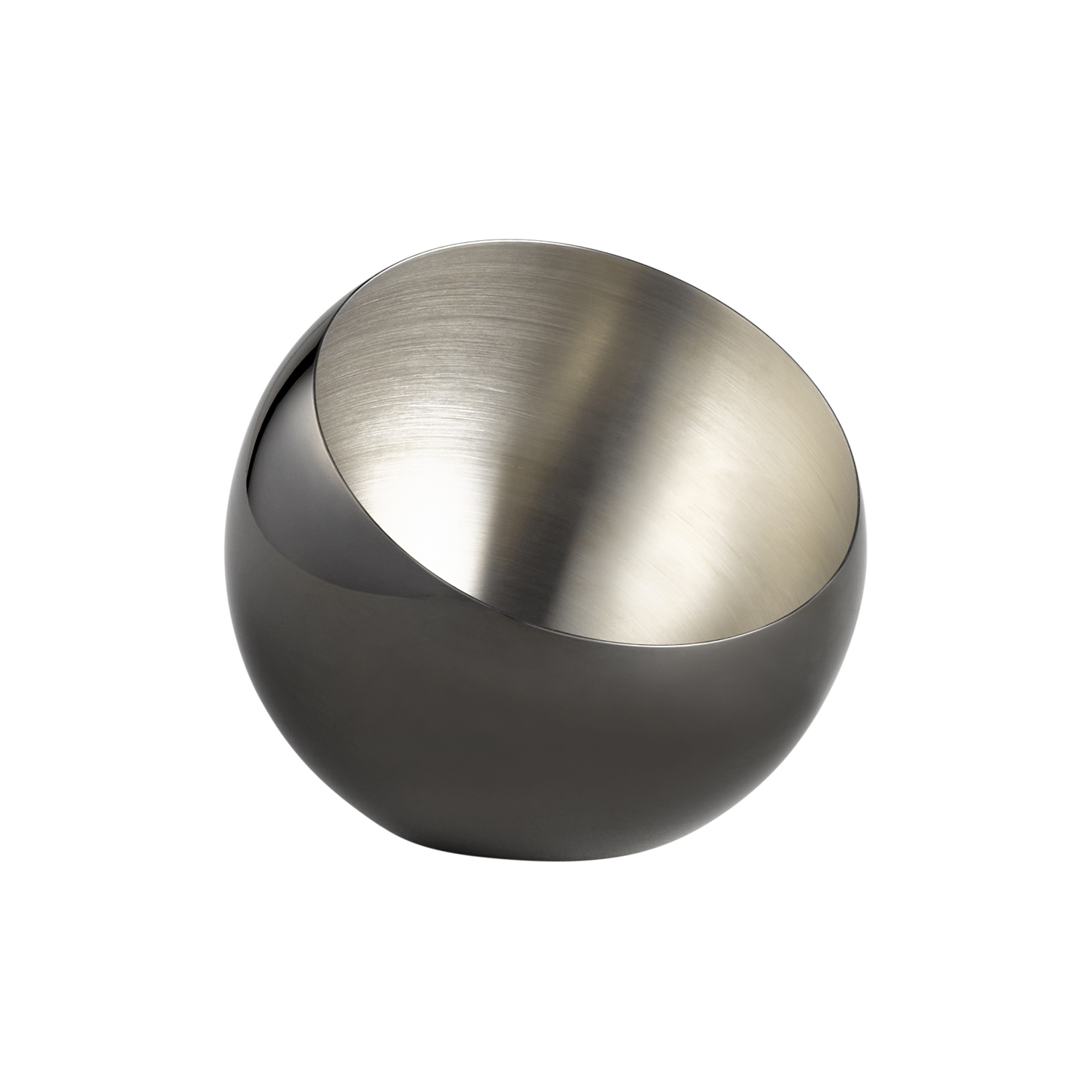 Schale SPHERE, Edelstahl 18/8, D: 16 cm, H: 15 cm, I: 0,8 ltr., innen: mattiert, aussen: gunmetal