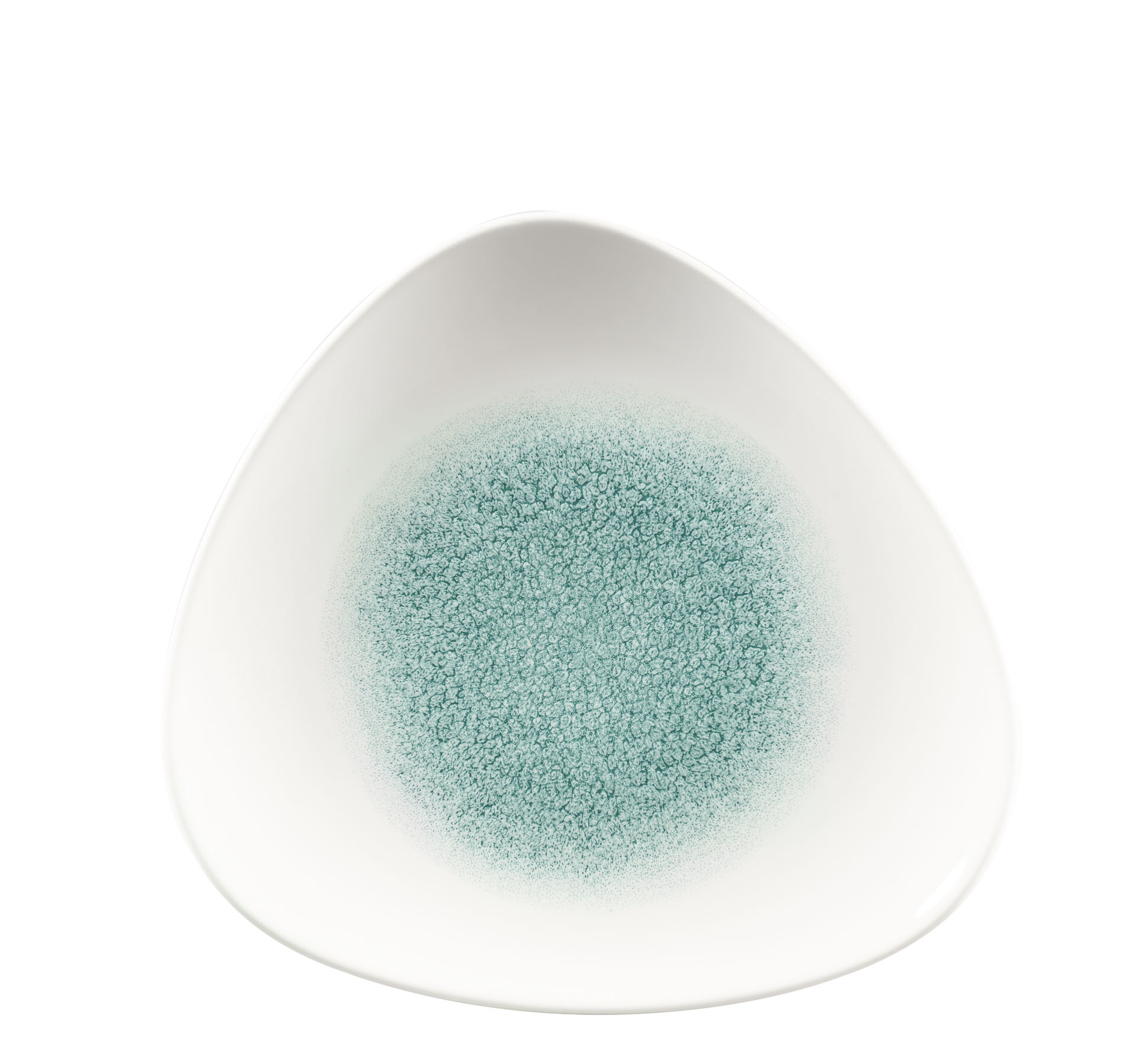 Churchill, Raku : Jade Green - Teller flach dreieckig, 24,5 cm