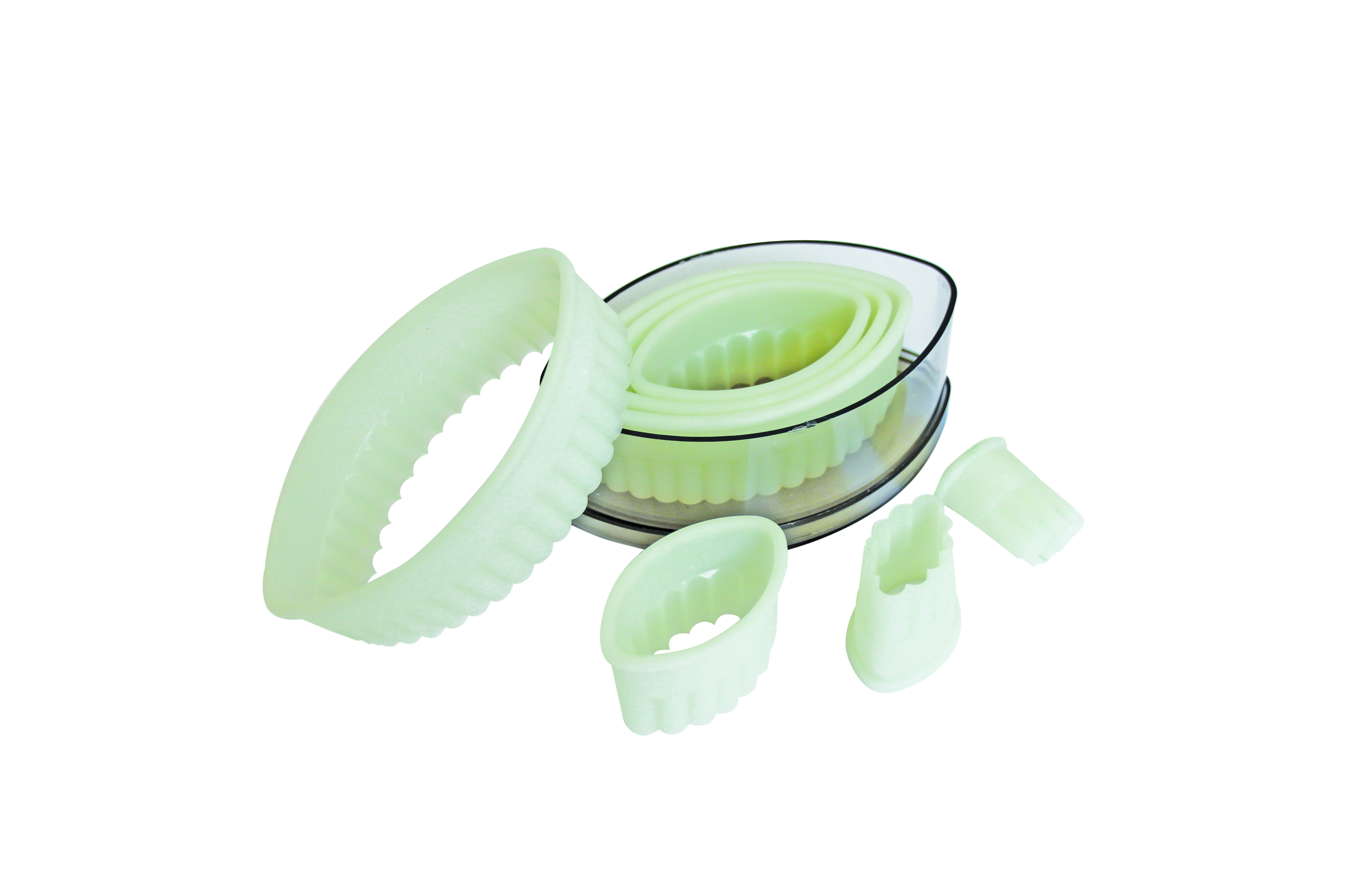 Ausstechersatz oval, gezackt 7-teilig