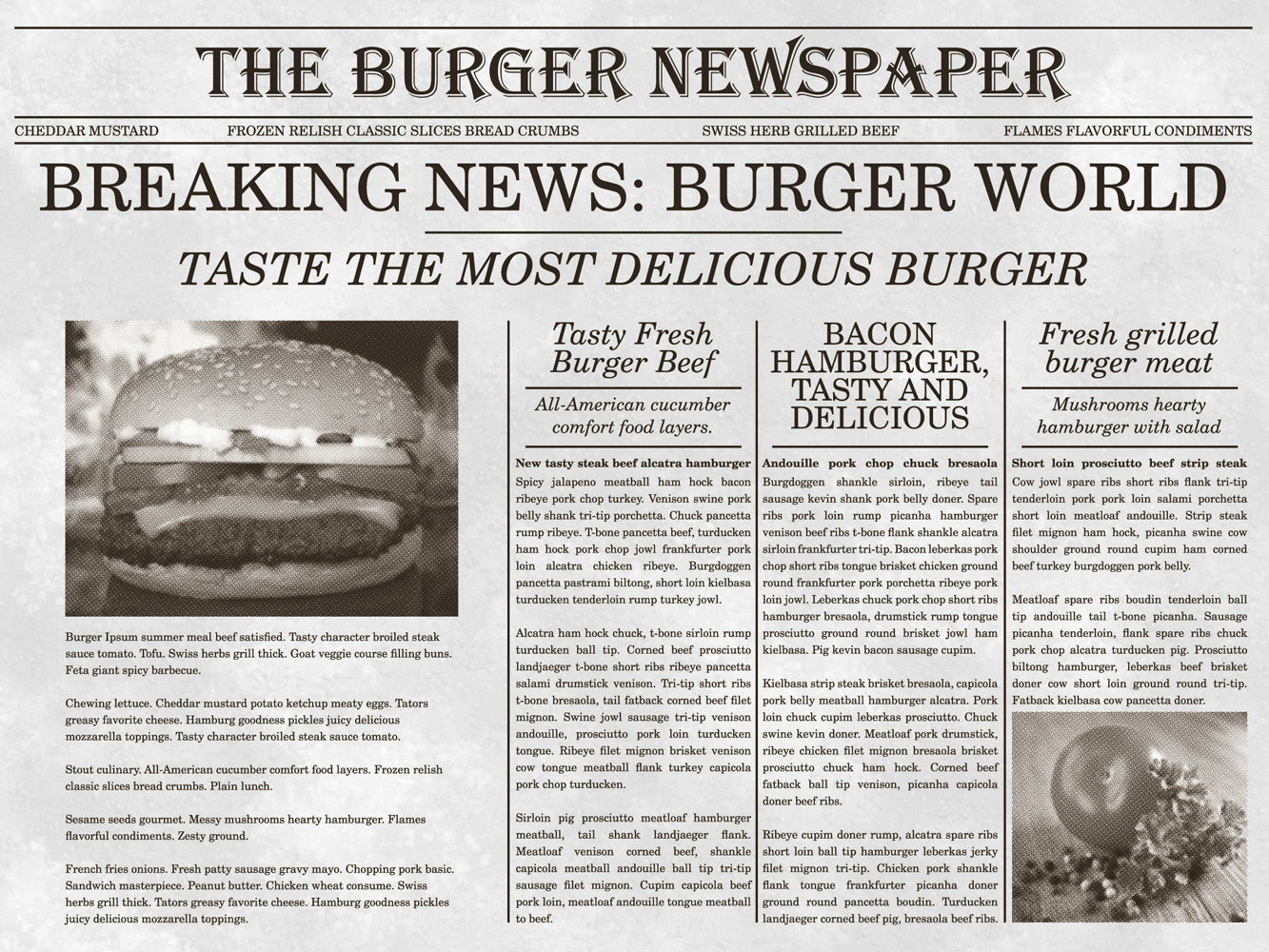 Tischsets - NEWSPAPER Papier 40 x 30 cm