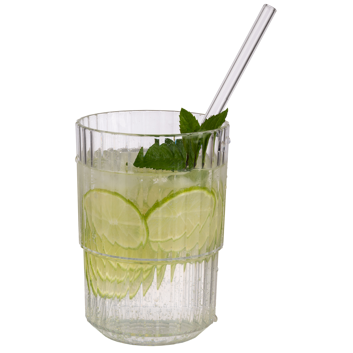 Trinkbecher Linea, Tritan, D: 8,5 cm, H: 12 cm, I: 400 ml, Farbe: crystal clear