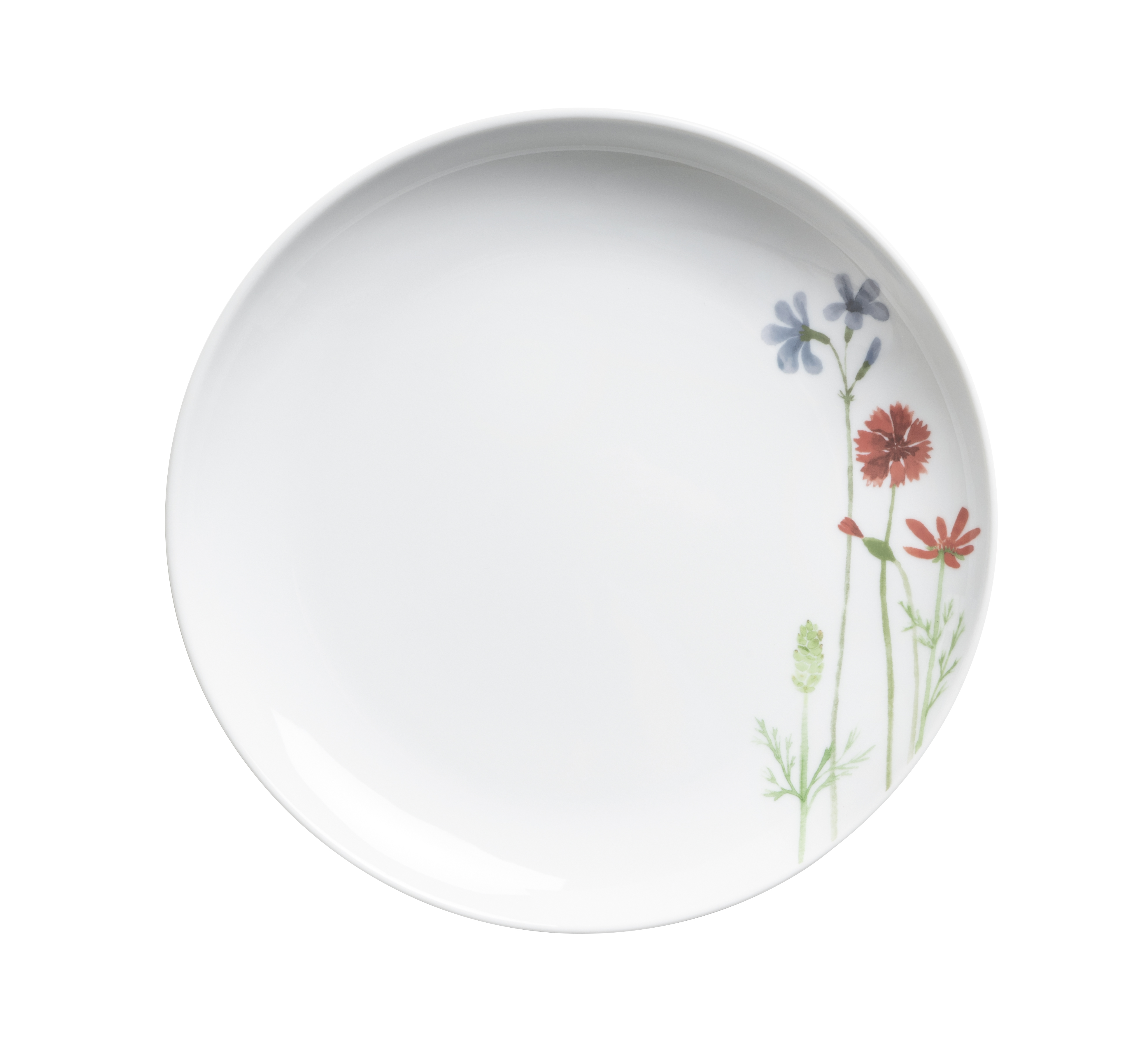 Kahla, Five Senses : Wildblume - Frühstücksteller, blau-rot, 22 cm