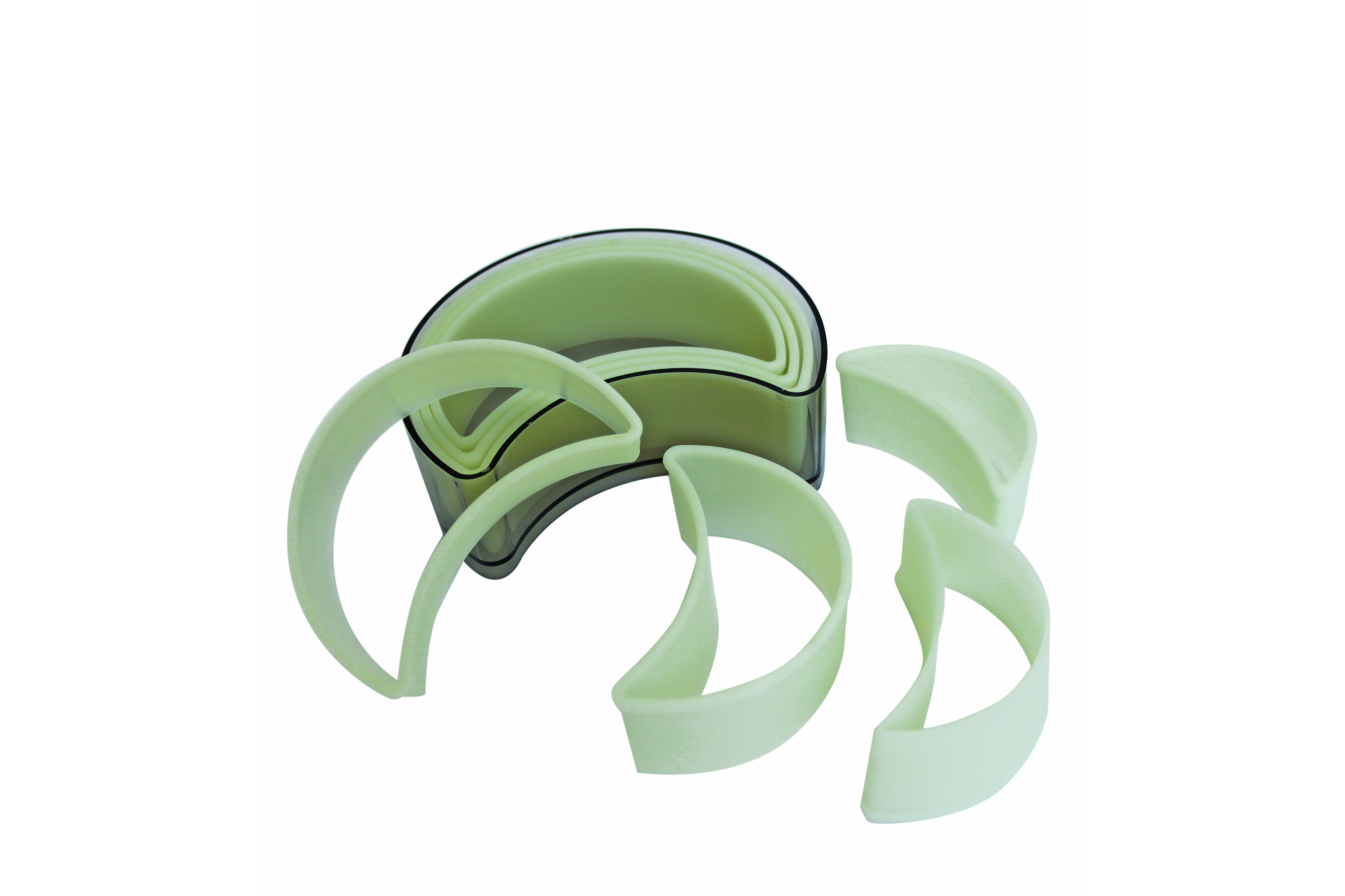 Ausstechersatz Halbmond, glatt 7-teilig