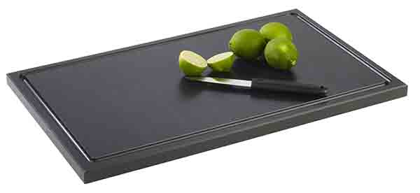 Schneidebrett BAR 50 x 30 cm, H: 2 cm, Polyethylen (HDPE), Antirutsch-Füßchen